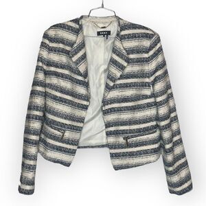 DKNY blue & white striped Blazer size 10
